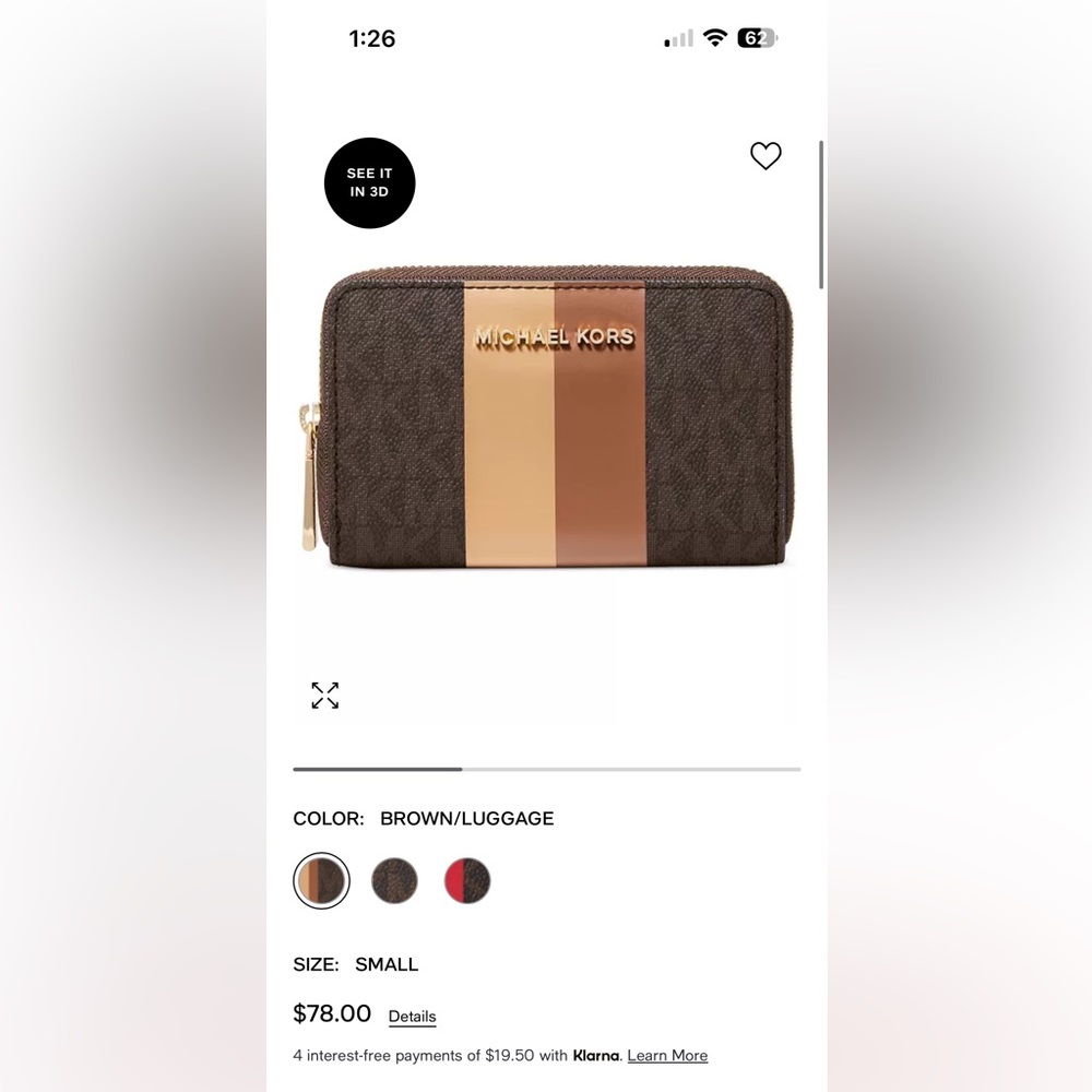 Michael kors wallet never used